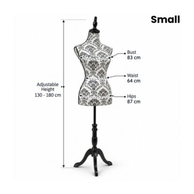 small black floral female torso mannequin | Home
